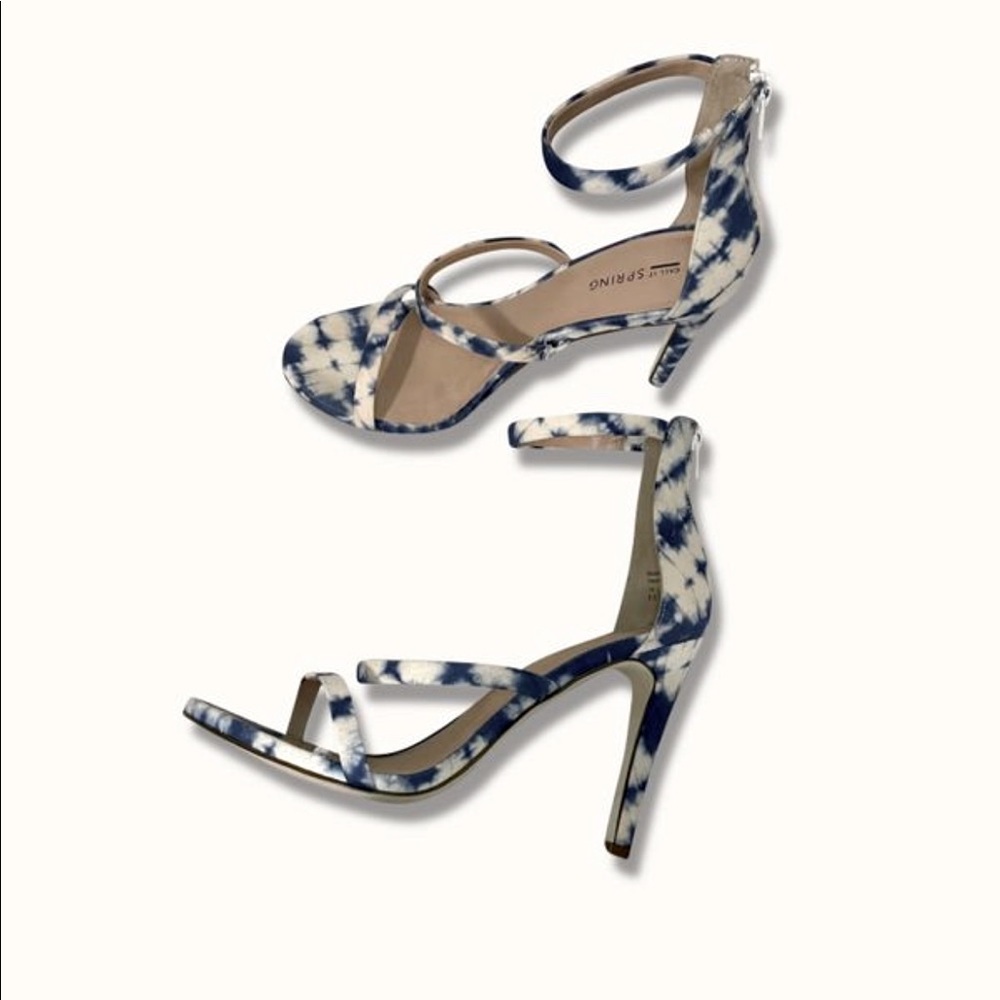 Call it spring| Blue Tie dye heels